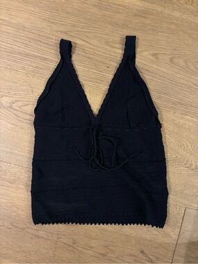 ZARA Navy Knit Tank Top